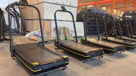 detail of home curved treadmill