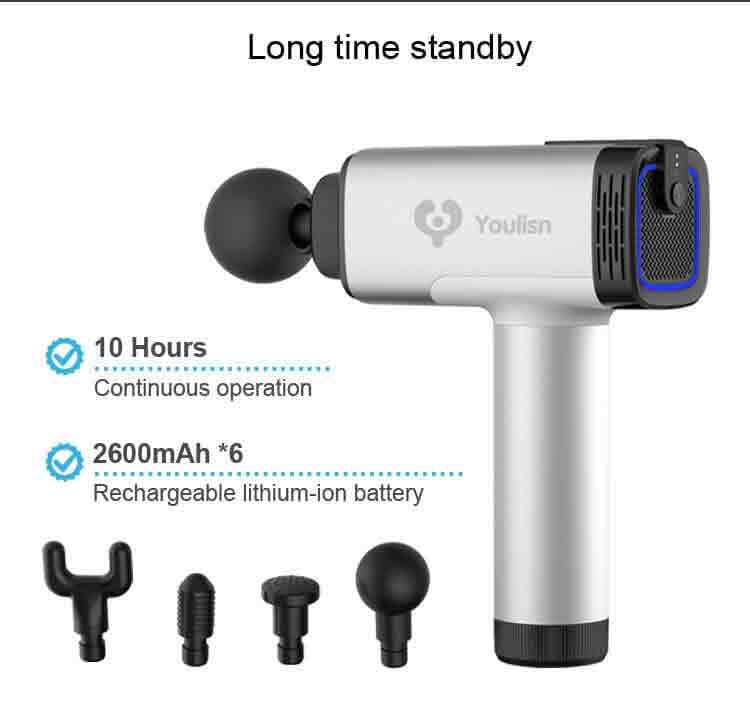 massage gun - Youlisn-Silvery - detail4