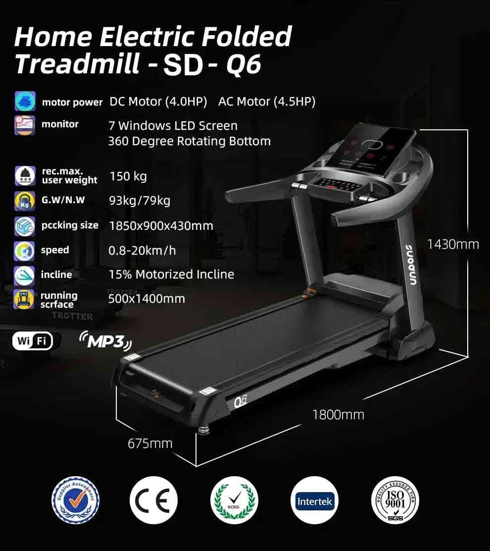 light commercial treadmill - SD-Q6 - detail2