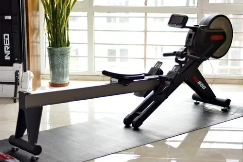 rowing machine in home gym