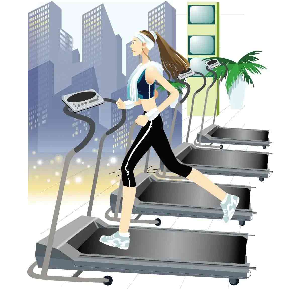Watching TV while running Watching TV while running