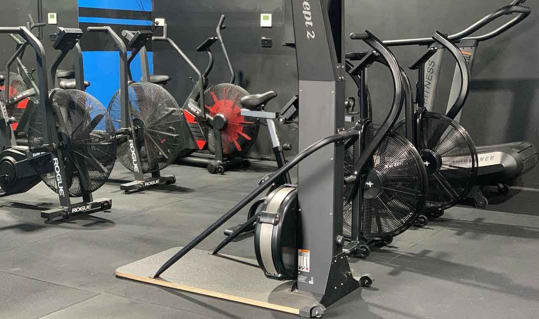 air bikes in fitness room